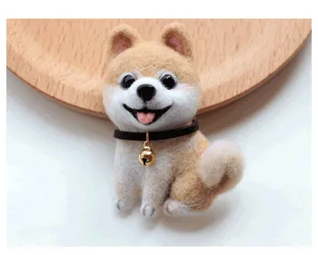 Pôvodné originálne DIY Corgi šteňa Shiba Inu francúzsky buldog Jazvečík ručné tiež splstené vlny, malý pet plnené plyšové hračky darček
