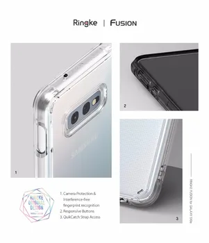 Pôvodné Ringke Fusion Telefón Prípadoch Pre Samsung Galaxy S10e Jasné PC Späť TPU Nárazníka Drop Ochranu Pre S10/S10 Plus