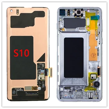 Pôvodné S10 S Malými Dot LCD displej Pre SAMSUNG Galaxy s rezacím zariadením S10 G973F/DS G973W G973U SM-G9730 LCD Displej Dotykový Displej Digitalizátorom. Montáž