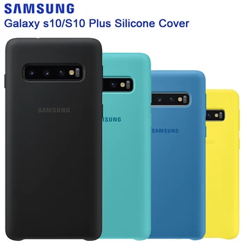Pôvodné Samsung Oficiálne Silikónové puzdro ochranný Kryt Pre Galaxy s rezacím zariadením S10+ S10 Plus SM-G9750 S10 X SM-G9730 Mobilný Telefón Puzdrá