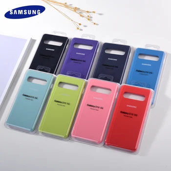 Pôvodné Samsung S10 5G Kvapaliny Silikónové puzdro Mäkké Späť ochranný Kryt Pre Samsung Galaxy S 10 5G Telefón Shell S Logom&Tlačidlá