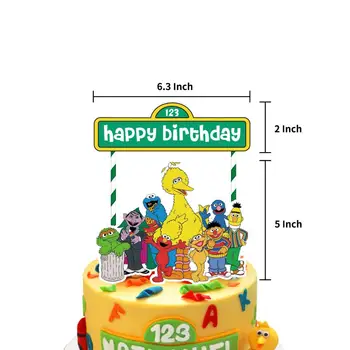 Pôvodné Sesame Street Narodeniny, Party Dekorácie Sesame Street Vytiahnuť Vlajky Zástavy Tortu Vložte Kartu Cartoon Balón Nastaviť