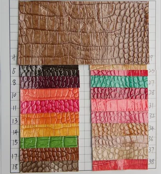 Pôvodné veľkoobchod PU koženka alligator zrna kožené lesklý vzor krokodílej umelej kože textílie materiál