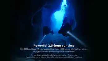 Pôvodné XTAR D30 4000 Potápačská Baterka CREE XHP35LED 4000lumen UV/ČERVENÉ/MODRÉ svetlo podvodné 100 Metersdiving horák