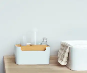 Pôvodný Xiao ekologické reťazca Bambusu BOX Odnímateľný Organizér Box Kúpeľňa Kozmetické Úložný Box Dreva ABS Case Pre Smart Home