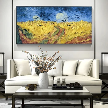 Pšeničné Polia Van Gogh Olejové Maľby Tlač na Plátno Umenie Plagáty A Vytlačí Impresionistického Wall Art Obrázky Domáce Dekorácie