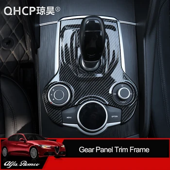 QHCP Radenie Panel Pokrýva Rám ABS Interiéru stredovej Konzoly Výstroj Panel Dekorácie-Nálepky Trim Na Alfa Romeo Giulia Stelvio