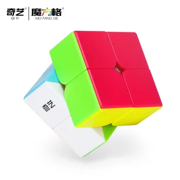 QIYI Qidi S2 Magic Speed Magic Cube Kocky 2X2 50mm Mini Pocket Stickerless Kocka 2X2 Puzzle Profissional Kocka Vzdelávacie Hračka