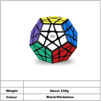 QIYI QiHeng 3X3 Megaminxeds Magic Cube Black Rýchlosť Odborná 12 Stranách Puzzle Cubo Magico Vzdelávacie Hračky Pre Deti Darček