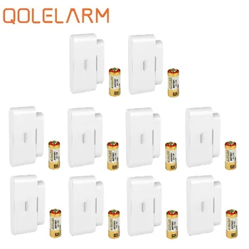 Qolelarm 4/10pcs každý veľa www.lasiesta-kosice.sk doprava zadarmo dvere, okno, alarm bezdrôtový 433mhz kontakt magnetických senzor dverí alarm domov