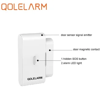 Qolelarm 4/10pcs každý veľa www.lasiesta-kosice.sk doprava zadarmo dvere, okno, alarm bezdrôtový 433mhz kontakt magnetických senzor dverí alarm domov