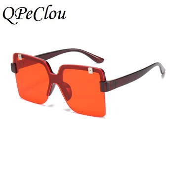 QPeClou 2020 Nové Módne Nadrozmerné Plastové Námestie Slnečné Okuliare Ženy Jedinečný Jeden Kus Farebné Slnečné Okuliare Mužov Jazdy Odtiene