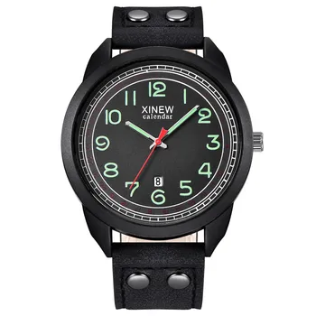 Quartz hodinky pre Mužov Módne Kože Quartz Šport Wristcatch Luxusné Muži Hodinky Kožený pás Hodiny pánskej Módy Relojes #0924