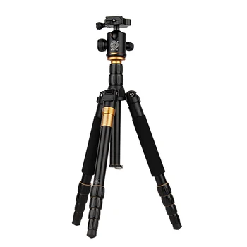 QZSD Q666 Pro QZSD-02 Profesionálne Fotografické Prenosný Statív & Monopod Nastaviť Pre Nikon Canon, Pentax, Sony OlympusDigital Fotoaparát