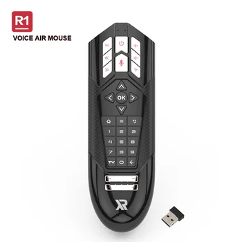 R1 Hlas, Diaľkové Ovládanie 2.4 G Bezdrôtový Smart Air Mouse Gyroskop, IČ Vzdelávania Pre H96 MAX X96max Android TV Box