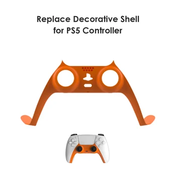 Radič Rukoväť Predné Uprostred Bývanie Shell Pre Sony PS5 Gamepad Dekoratívne Pásy Kože, puzdro Modularitou Náhradné Diely