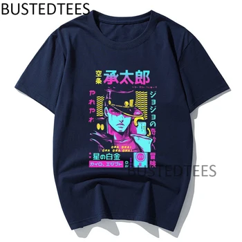 Radu jojo je Bizarné Dobrodružstvo Japonský Manga, Anime, Čierne tričko Kawaii Print T Shirt Ženy Muži 90. rokov Harajuku Ullzang Fashion T-shirt