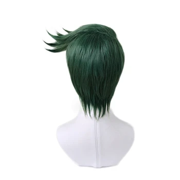 Radu jojo je Bizarné Dobrodružstvo Rohan Kishibe Cosplay Parochňu Krátke Tmavé Zelené Tepelne Odolných Syntetických Vlasy, Parochne + Parochňu Spp