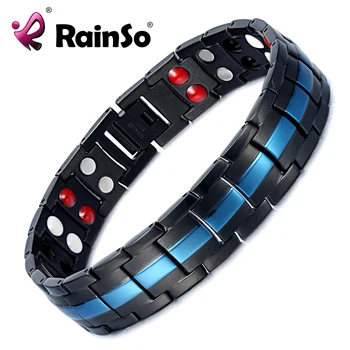 Rainso Magnetické jedľa Bio Energy Magnet Náramok pre Artritída Muž Kúzlo Nehrdzavejúcej Ocele, Náramky, Doplnky Drop-loď 2019