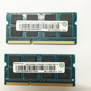 RAMAXEL DDR3 RAM 8GB 2RX8 PC3L-12800S-11 DDR3 1600MHZ RMT3160ME68FAF-1600 Notebook pamäť 8GB