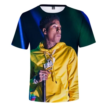 Rapper BlueFace 3D T-shirt Mužov Krátky Rukáv Topy Nové Žien Tees 2019 Letné tričká 3D BlueFace Hot predaj tlače t-shirt Mens