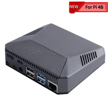 Raspberry Pi 4 Hliníka Prípade Kovov ABS Shell Box s Ventilátorom Chladič vypínač GPIO Kryt pre Raspberry Pi 4 Model B