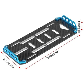 RC Batérie Namontujte Dosku Uhlíkových Vlákien pre Axial SCX10 CC01 F350 D90 1/10 Rozsahu RC Auto Príslušenstvo(Modrá)