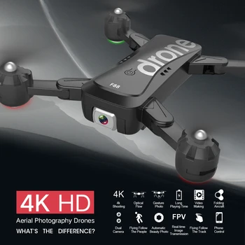 RC Drone 4K Dual camera F88 HD wifi FPV Optický Tok Quadrocopter selfie dron Profesionálne Skladacie vrtuľník Hračky pre chlapcov