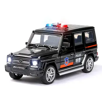 RCtown 1:32 Simulácia Policajné Auto Detí Vozidla Hračka so Zvukom Svetelný Efekt Home/Auto/Regálové Dekorácie
