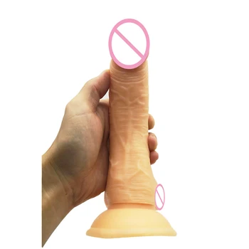 Realistické Dildo Simulované Testis Dospelých, Sexuálne Hračky pre Ženy PVC Zdravie Materiálov Dick Predkožky Obrovské Dildo Silné prísavky Penis