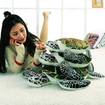 Realistický korytnačka Podržte obliečky na Perinu bavlna Vypchaté zvieratá .Simulácia Morská korytnačka plyšové
