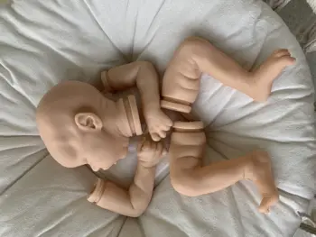 Reborn baby doll súpravy 18-palcové spanie skutočný baby dvojčatá bábika model veľmi mäkké čerstvé farba nevyfarbené nedokončené bábika časti