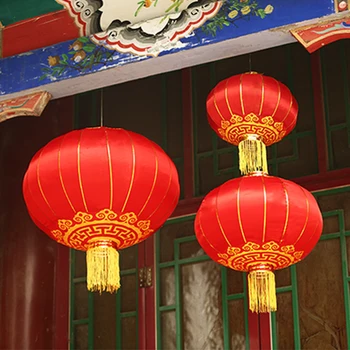 Red lantern balkón vonkajšie nepremokavé hodváb železa úst reklama svietidla, svadobné, slávnostné dekoratívne svietidlo