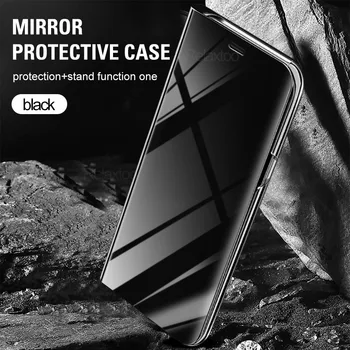 Redmi 9C NFC Prípade, Smart Mirror Flip Magnetické Telefónu Zadný Kryt Pre Xiao Redmi 9C Prípade Redmi9c Xiomi Redmy 9 C Stojan Knihy Coque