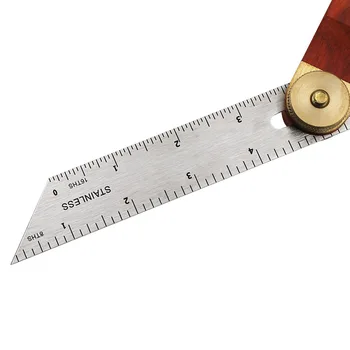 Redwood rukoväť hnuteľného uhlové pravítko 9 palcový nôž z nerezovej ocele nastaviteľný uhol merací nástroj rozchod tesár strojník námestie