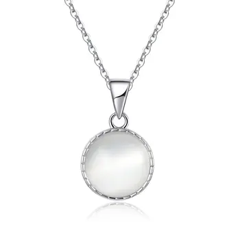 REETI 925 Sterling Silver Kolo Náhrdelníky & Prívesky Pre Ženy Móda Lady Festival Darček Mincový striebro-šperky