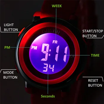 Relogio 2020 OHSEN Módne dámske Športové pánske Hodinky Vodotesné LED Digitálne Hodinky Muži Ženy Multifunkčné Dievča, Chlapec Náramkové hodinky