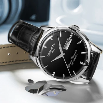 Reloj Hombre 2020 KARNEVAL Značky Business Sledovať Mužov Luxusné Nepremokavé Módne Automatické Mechanické Náramkové hodinky Relogio Masculino