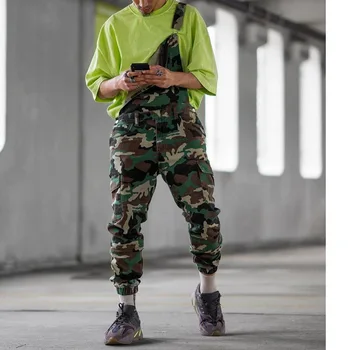 Remienky Mens Jumpsuit 2020 Nové Módne Vojenské Taktické Kamufláž Bavlna Bežné Mužské Nohavice, Kombinézy roupa masculina Plus Veľkosť