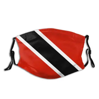 Republika Trinidad A Tobago Vlajka Opakovane Tvár Masku s filtrom Proti Oparu Prachotesný Maska Respirátor Ochrana Úst Utlmiť