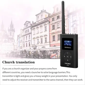 Retekess FT11 0,3 W Bezdrôtový FM Vysielač, MP3 Vysielanie Rádio Vysielač pre Cirkev Auto Stretnutie Sprievodca Systém