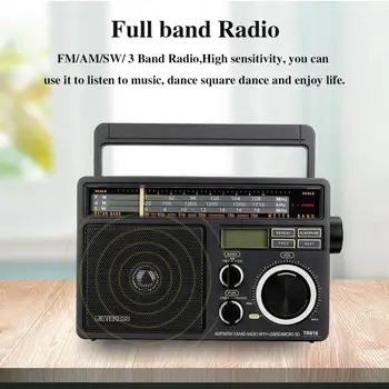 RETEKESS TR618 Prenosné Rádio FM, AM SW Krátkovlnné Rádio Prijímač s Digitálnym MP3 Prehrávačom Vysoká Hlasitosť a Rukoväť pre Domáce Garáž