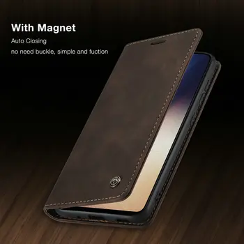 Retro Flip Puzdro Pre Samsung Galaxy S20 Plus Auto Magnetické Blízkosti Slim Peňaženky, Kožené Kryt Pre Samsung S20 S20 Ultra Prípade