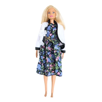 Retro Kvetinové Šaty Vybavy Nastaviť pre Barbie 11 Palcov BJD FR SD Bábiky Oblečenie domček pre bábiky Role Play Príslušenstvo