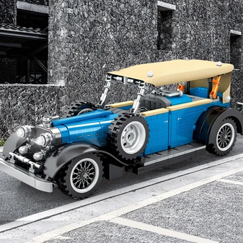 Retro LINCOLN KB 1932 otvoriť Vintage classic car Super Športové pretekárske auto Technic MOC Technika Model Stavebné kamene, Tehly hračky