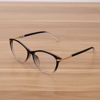 Retro Okuliare Optické Jasný Objektív Kvetované Okuliare Čierne Transparentné Oválne Cat Eye Glasses Okuliare Rámy Predstavenie pre Ženy Muži