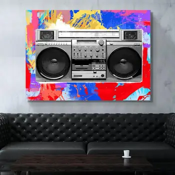 Retro Plagáty Plátno Olejomaľba Rádio Wall Art Vytlačí Plátno Drop Shipping Obrazov Na Stenu Pre Obývacia Izba Vintage Poster