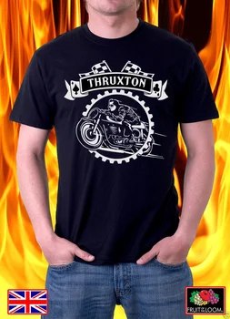 Retro 'Thruxton' Cafe Racer Motocykel Kvalitné Motorkárske / Rocker T-Shirt 2019 Nové Módne Značky Módnych Grafické Tees Tričko