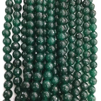 Rez Tvárou Emeral Naturald Kameň Perličiek Malajzia Jades Farba Tmavo Zelené Smaragdy Oddiel Kolo Kameň Pre DIY Šperky Robiť Darček