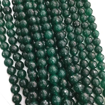 Rez Tvárou Emeral Naturald Kameň Perličiek Malajzia Jades Farba Tmavo Zelené Smaragdy Oddiel Kolo Kameň Pre DIY Šperky Robiť Darček